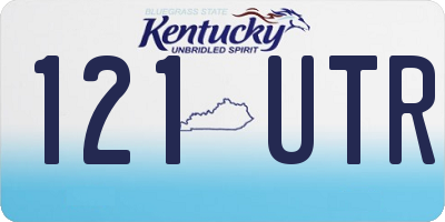 KY license plate 121UTR