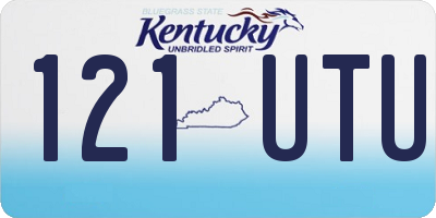 KY license plate 121UTU