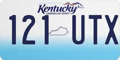 KY license plate 121UTX