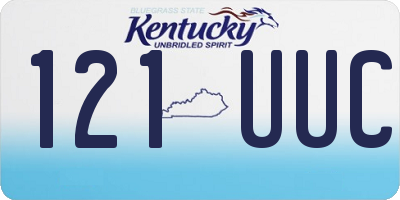 KY license plate 121UUC