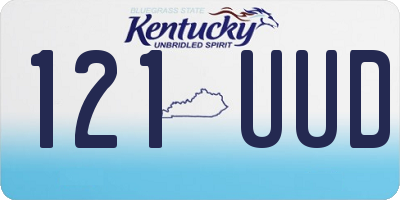 KY license plate 121UUD