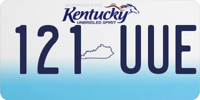 KY license plate 121UUE