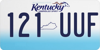 KY license plate 121UUF