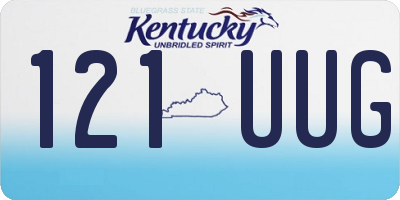 KY license plate 121UUG