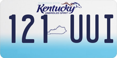 KY license plate 121UUI