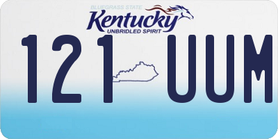 KY license plate 121UUM