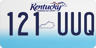 KY license plate 121UUQ