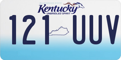 KY license plate 121UUV