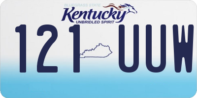 KY license plate 121UUW