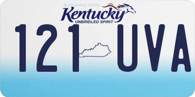 KY license plate 121UVA
