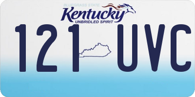 KY license plate 121UVC