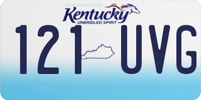 KY license plate 121UVG