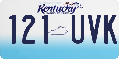 KY license plate 121UVK