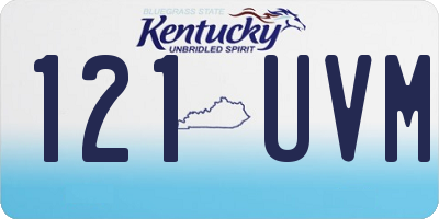 KY license plate 121UVM