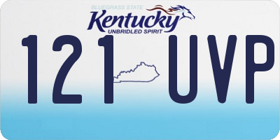 KY license plate 121UVP