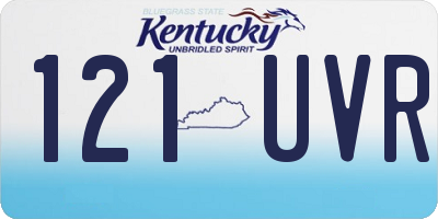 KY license plate 121UVR