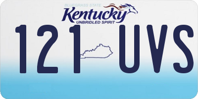 KY license plate 121UVS