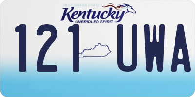KY license plate 121UWA