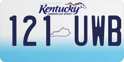KY license plate 121UWB