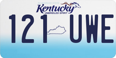 KY license plate 121UWE