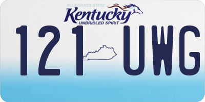 KY license plate 121UWG