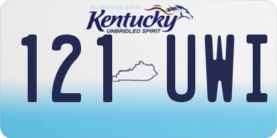 KY license plate 121UWI