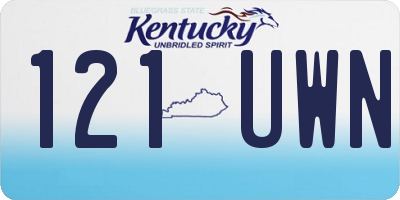 KY license plate 121UWN
