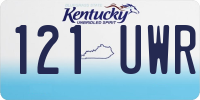 KY license plate 121UWR