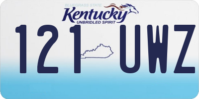 KY license plate 121UWZ