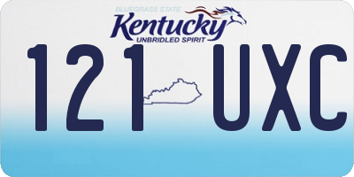 KY license plate 121UXC