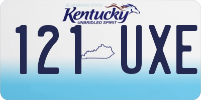KY license plate 121UXE