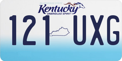 KY license plate 121UXG