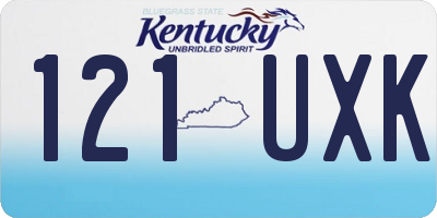 KY license plate 121UXK