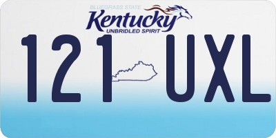 KY license plate 121UXL
