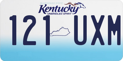 KY license plate 121UXM