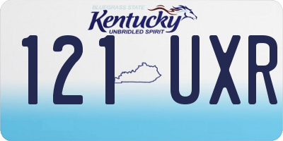 KY license plate 121UXR