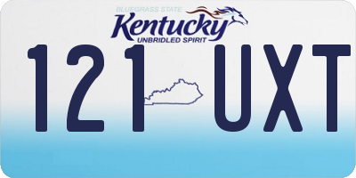 KY license plate 121UXT
