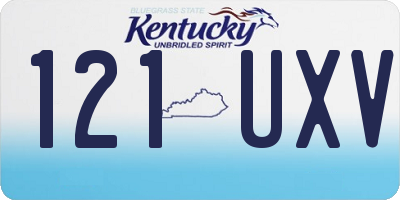 KY license plate 121UXV