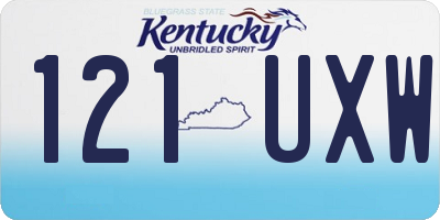 KY license plate 121UXW