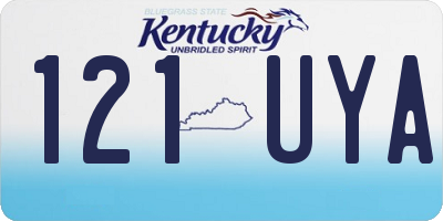 KY license plate 121UYA