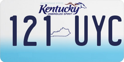 KY license plate 121UYC