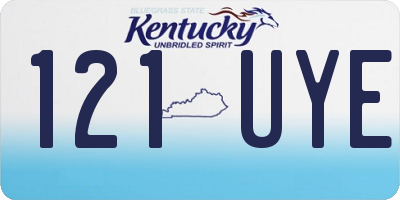 KY license plate 121UYE