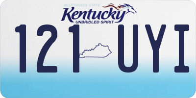 KY license plate 121UYI