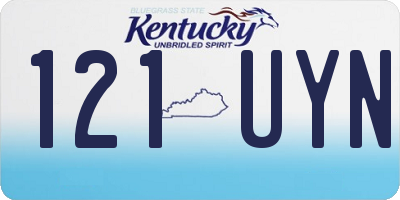 KY license plate 121UYN