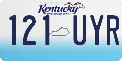 KY license plate 121UYR