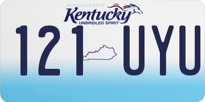 KY license plate 121UYU