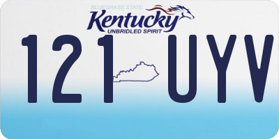 KY license plate 121UYV