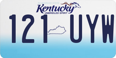 KY license plate 121UYW