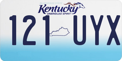 KY license plate 121UYX
