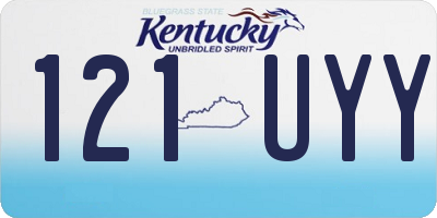 KY license plate 121UYY